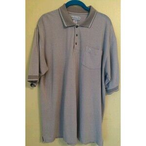 Vintage 90s Munsingwear Penguin Khaki Collared Golf Polo Shirt Men's X-Large XL